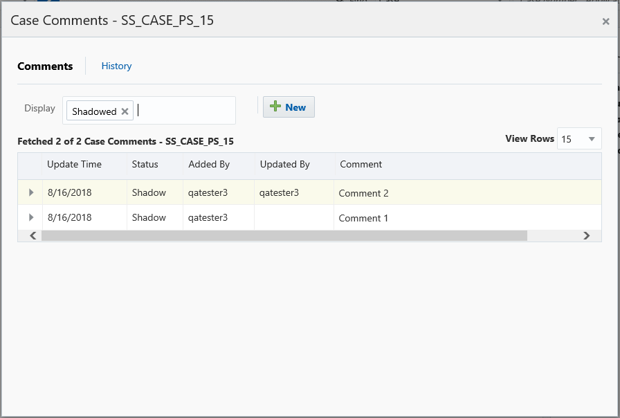 Case Comment Deletion